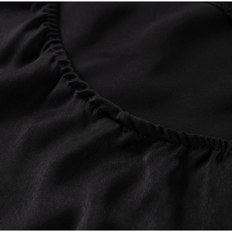 Sexy Satin Ribbon Party Dress Women Elegant Halter Backless Off Shoulder Sleeveless Female Dresses Summer Solid Robe Gown