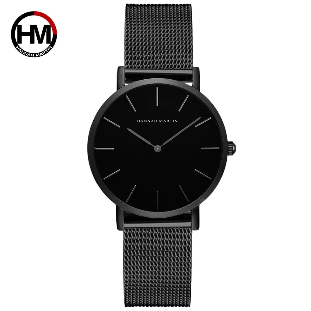New Women Bracelet Watch 1 Set Japan Quartz Movement Simple Rose Gold Stainless Steel Mesh Student Watches Relogio Feminino