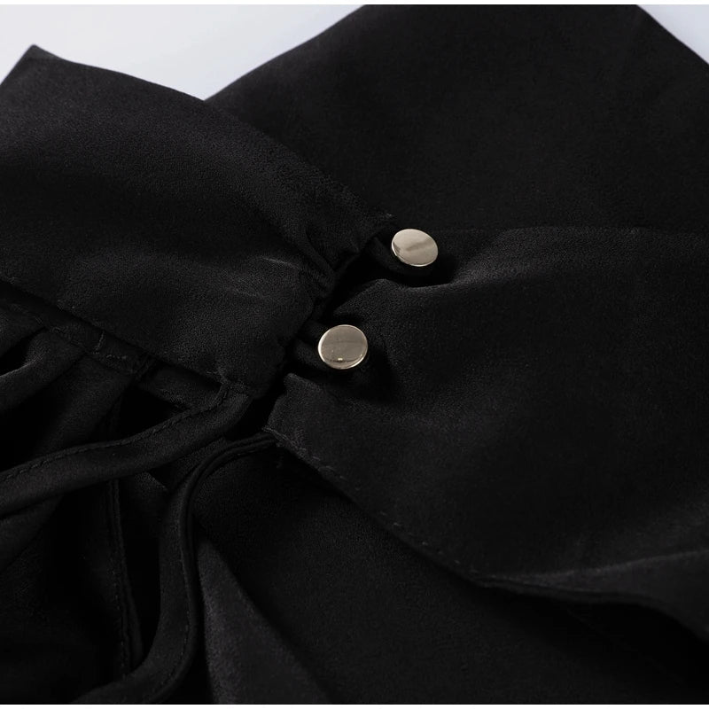 Sexy Satin Ribbon Party Dress Women Elegant Halter Backless Off Shoulder Sleeveless Female Dresses Summer Solid Robe Gown