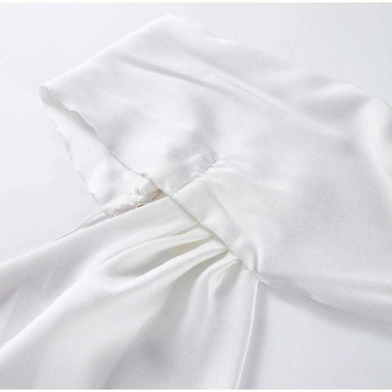 Sexy Satin Ribbon Party Dress Women Elegant Halter Backless Off Shoulder Sleeveless Female Dresses Summer Solid Robe Gown